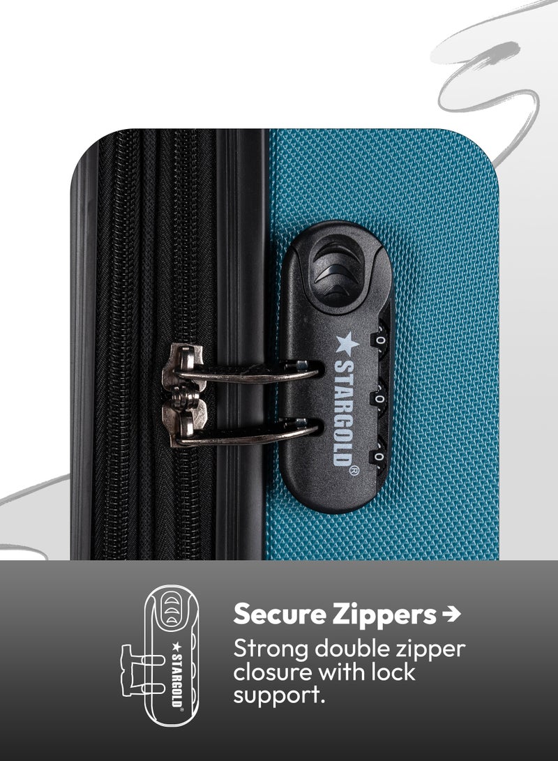 ستارجولد مجموعة حقائب سفر من 3 قطع من حقيبة سفر صلبة من مادة ABS - Image 5